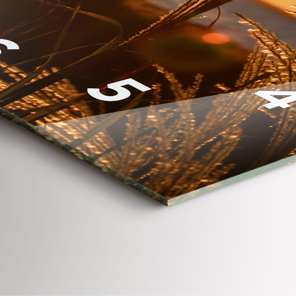 Orologio quadrato Grano al sole dorato