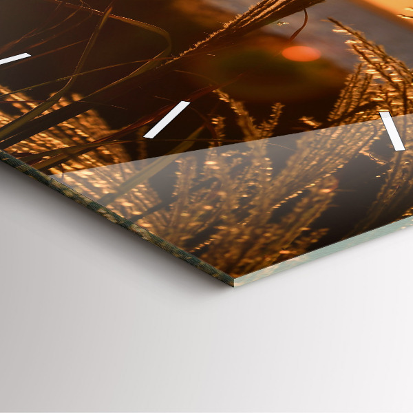 Orologio quadrato Grano al sole dorato