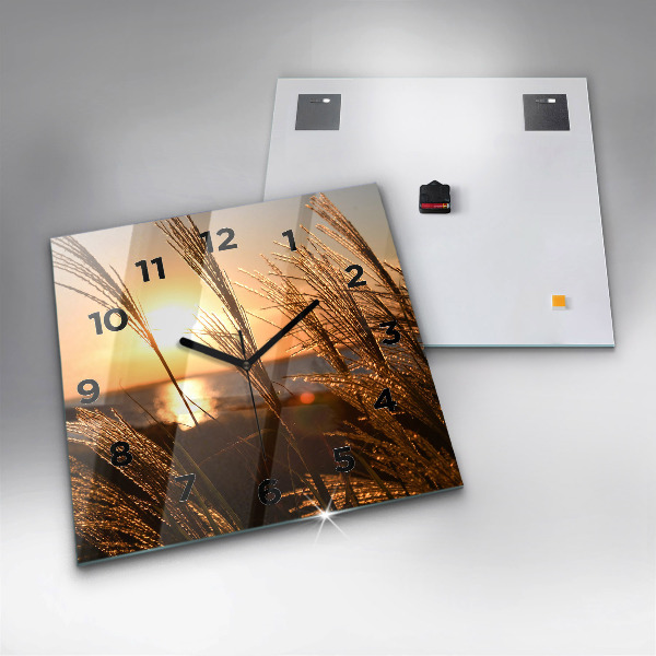 Orologio quadrato Grano al sole dorato