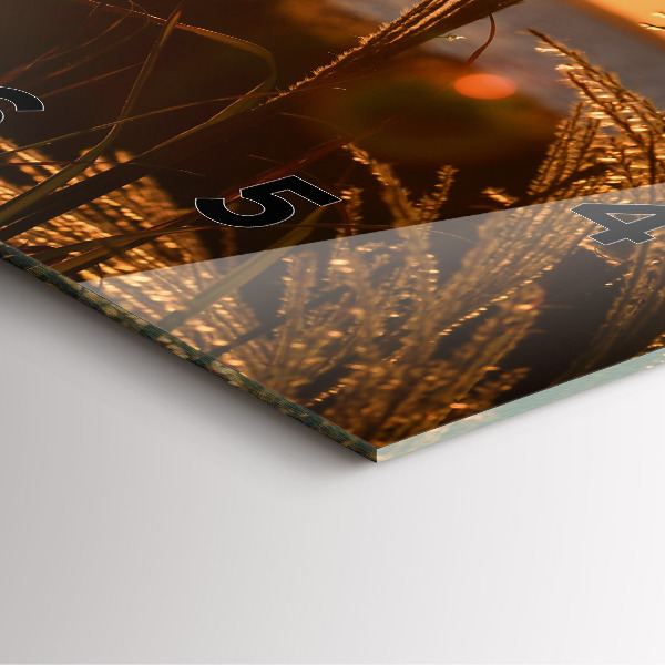 Orologio quadrato Grano al sole dorato