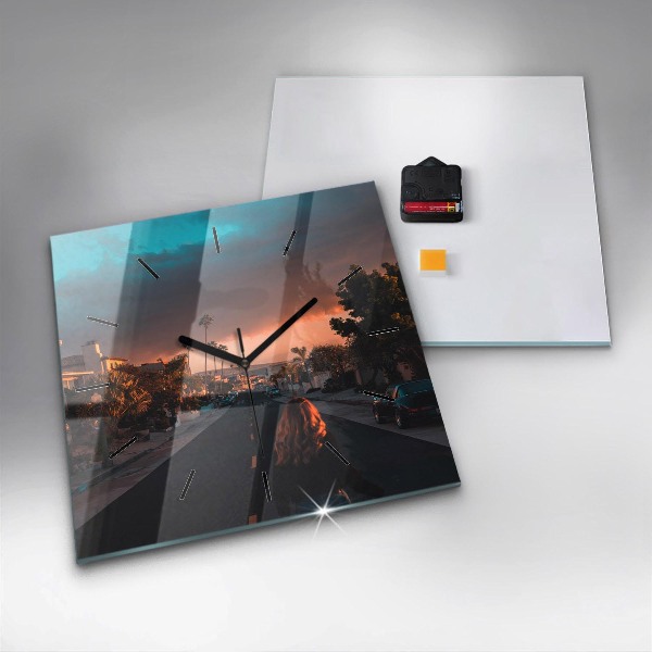 Orologio quadrato Donna sulla strada