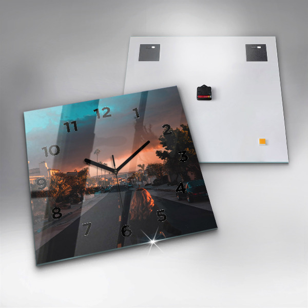 Orologio quadrato Donna sulla strada