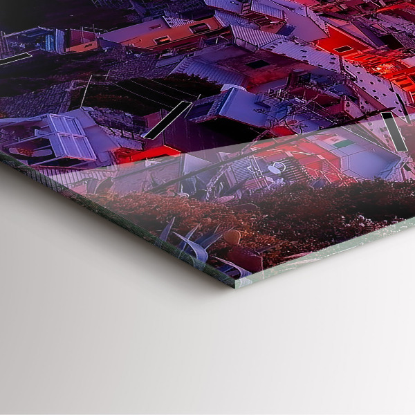 Orologio quadrato Case vicino al lago