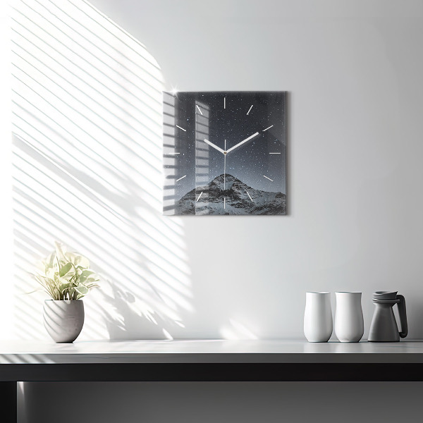 Orologio quadrato Montagna sotto le stelle