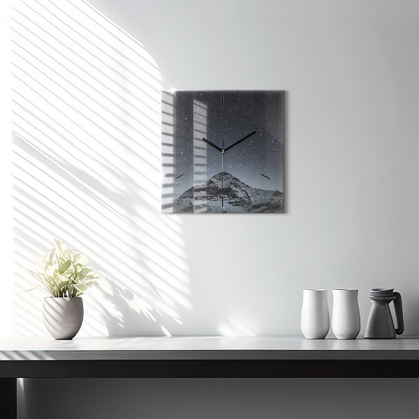 Orologio quadrato Montagna sotto le stelle