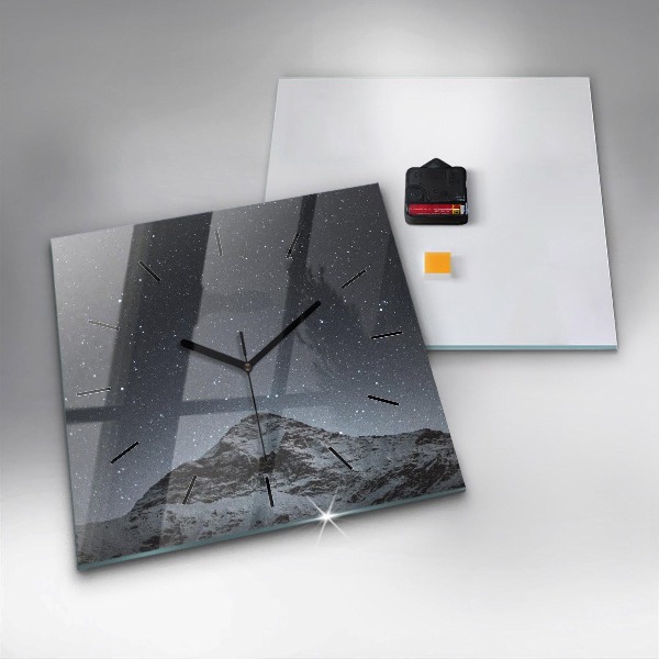 Orologio quadrato Montagna sotto le stelle