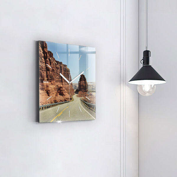 Orologio quadrato Route 66 negli Stati Uniti