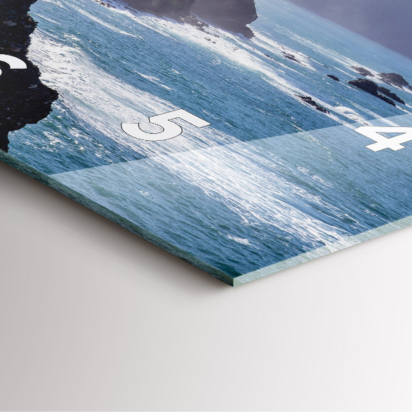 Orologio quadrato Montagne in riva all'oceano