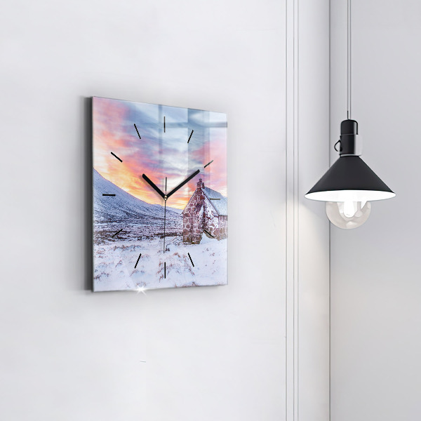 Orologio quadrato Cottage in montagna