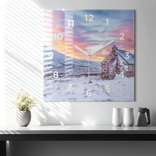 Orologio quadrato Cottage in montagna