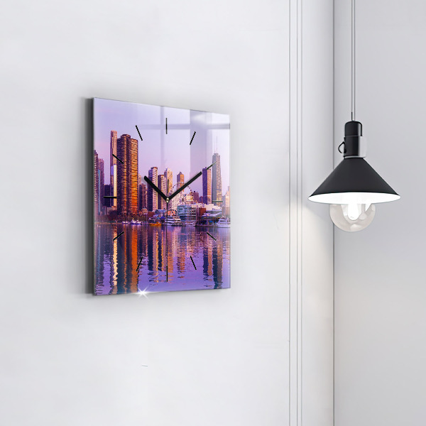 Orologio quadrato Vista dei grattacieli degli USA