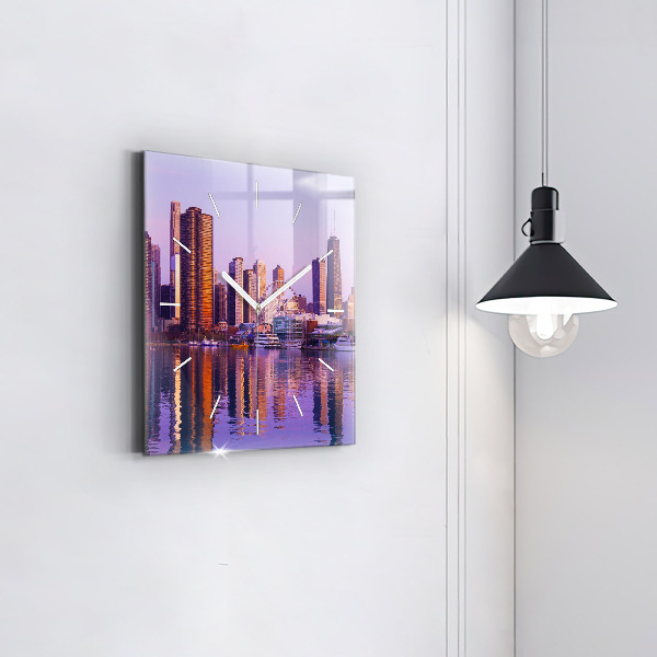 Orologio quadrato Vista dei grattacieli degli USA