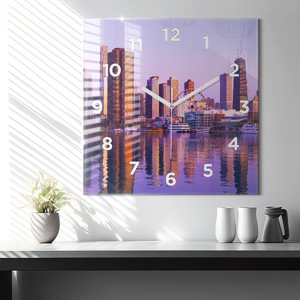 Orologio quadrato Vista dei grattacieli degli USA