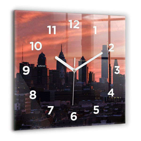 Orologio quadrato Skyline della città di Filadelfia