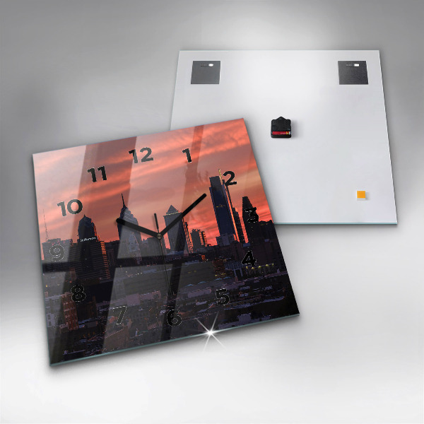Orologio quadrato Skyline della città di Filadelfia