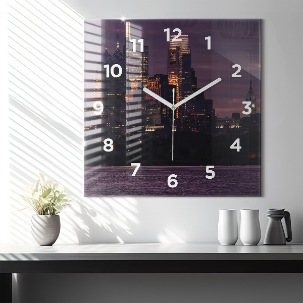 Orologio quadrato Skyline della città di Filadelfia