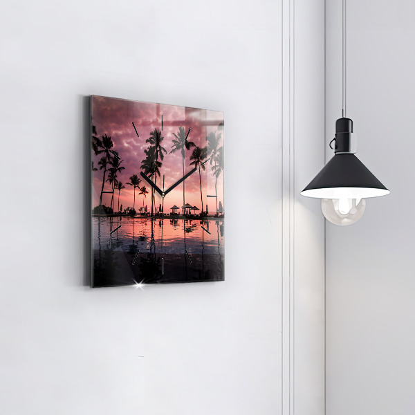 Orologio quadrato Palme alle Hawaii