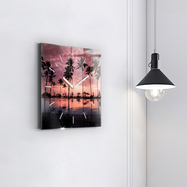 Orologio quadrato Palme alle Hawaii