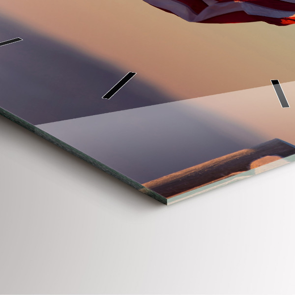 Orologio quadrato Bandiera degli Stati Uniti che sventola