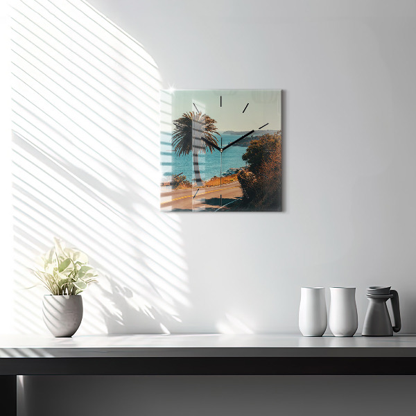Orologio quadrato Palme a Malibu