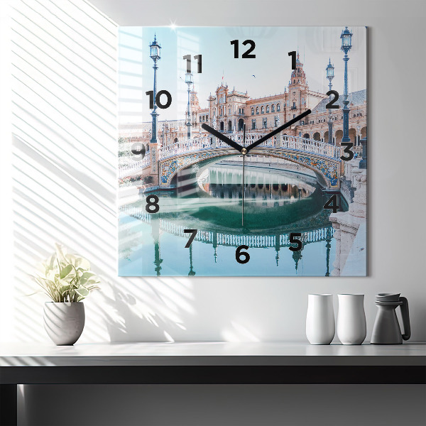 Orologio quadrato Plaza de Espana a Siviglia
