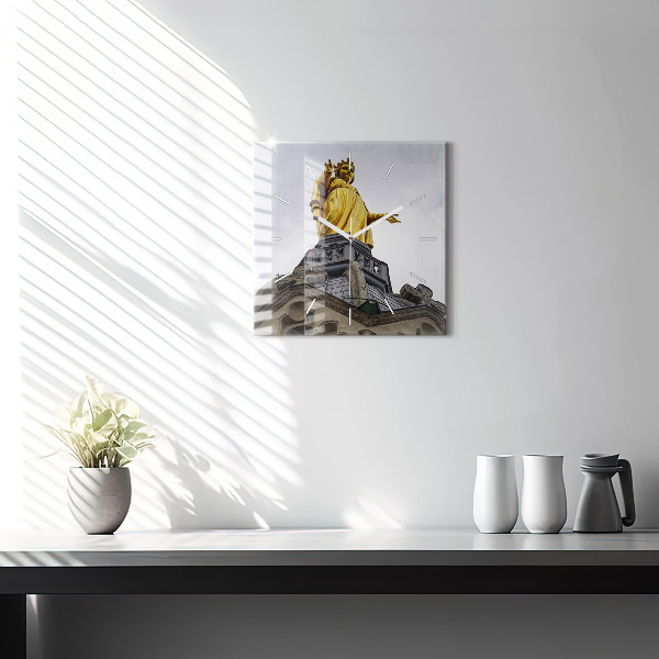 Orologio quadrato Statua della Vergine Maria a Lione