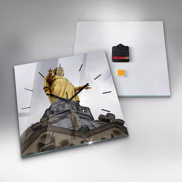 Orologio quadrato Statua della Vergine Maria a Lione