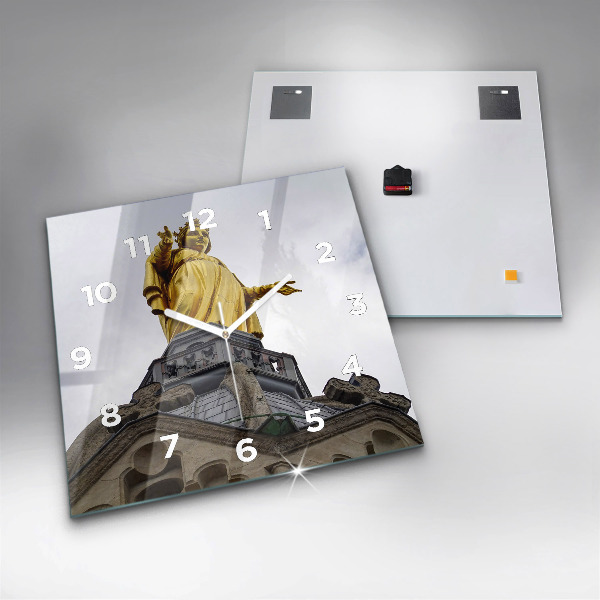 Orologio quadrato Statua della Vergine Maria a Lione