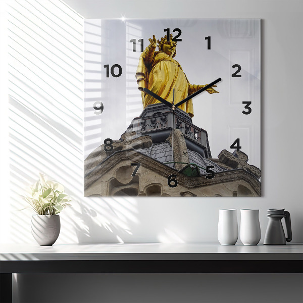 Orologio quadrato Statua della Vergine Maria a Lione