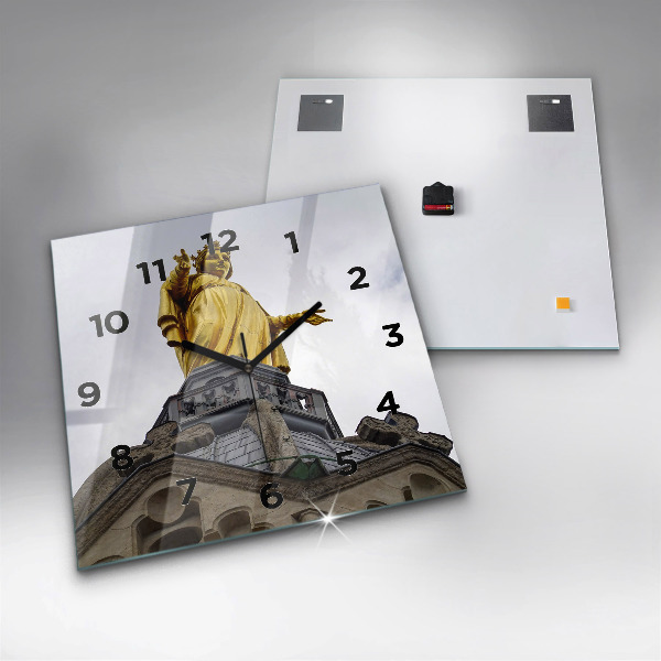 Orologio quadrato Statua della Vergine Maria a Lione