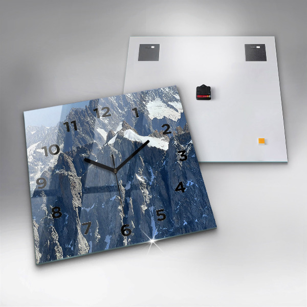 Orologio quadrato Montagne delle Alpi in inverno