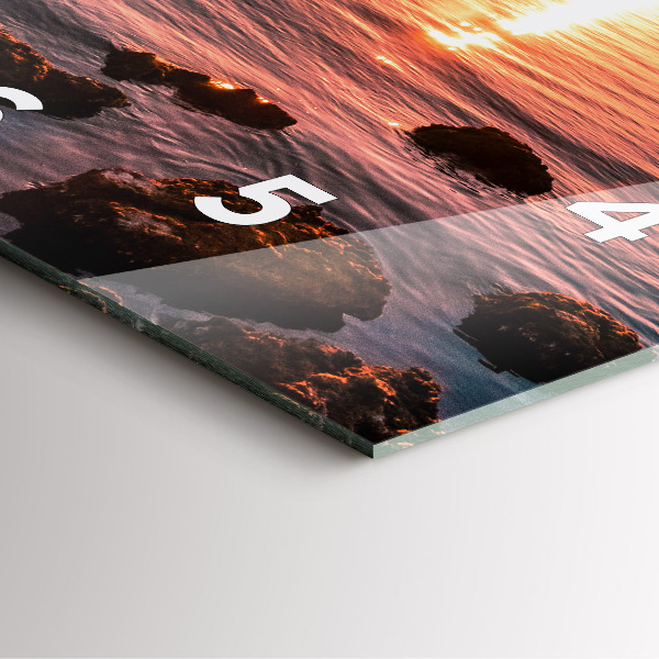 Orologio quadrato Rocce al tramonto