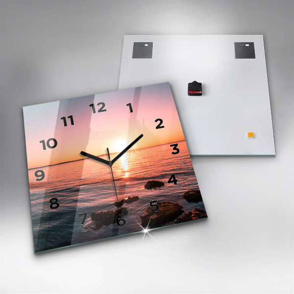Orologio quadrato Rocce al tramonto