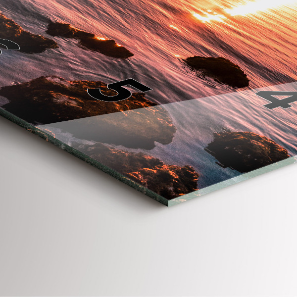 Orologio quadrato Rocce al tramonto