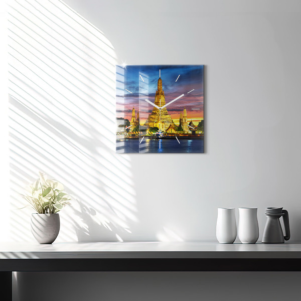 Orologio quadrato Tempio a Bangkok