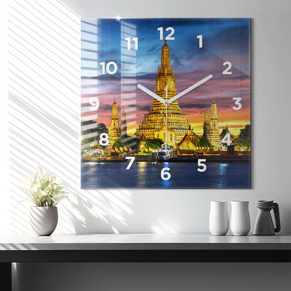 Orologio quadrato Tempio a Bangkok