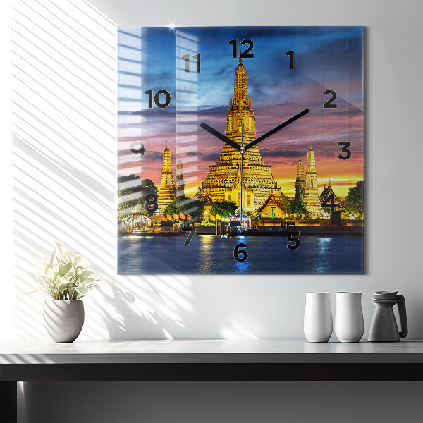 Orologio quadrato Tempio a Bangkok