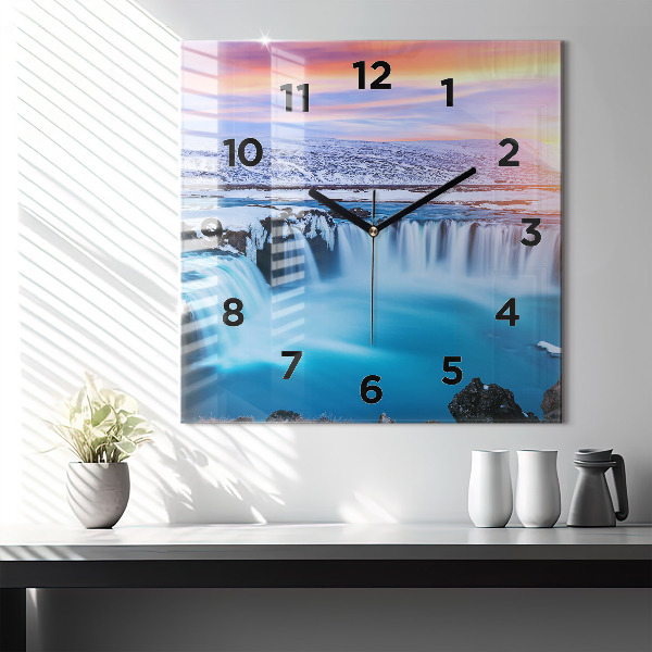 Orologio quadrato Cascata Godafoss Islanda