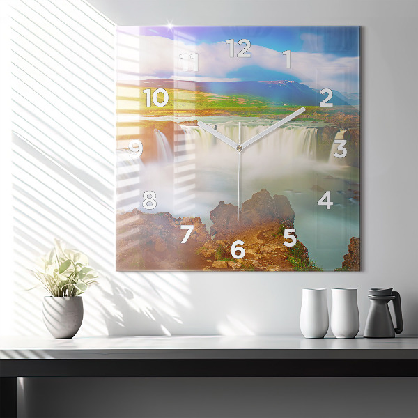 Orologio quadrato Godafoss in Islanda