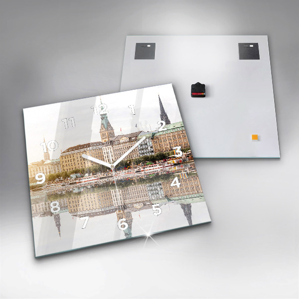 Orologio quadrato Fiume Amburgo Germania