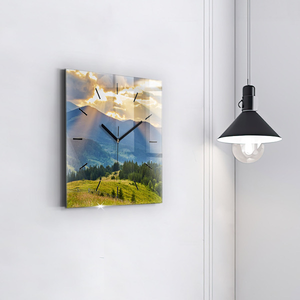 Orologio quadrato Paesaggio con foreste