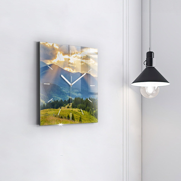 Orologio quadrato Paesaggio con foreste