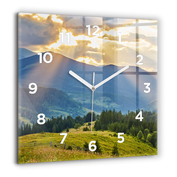 Orologio quadrato Paesaggio con foreste