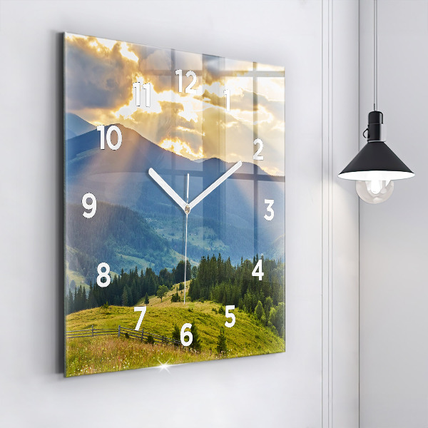 Orologio quadrato Paesaggio con foreste