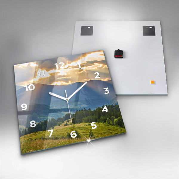 Orologio quadrato Paesaggio con foreste