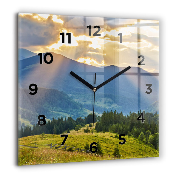 Orologio quadrato Paesaggio con foreste