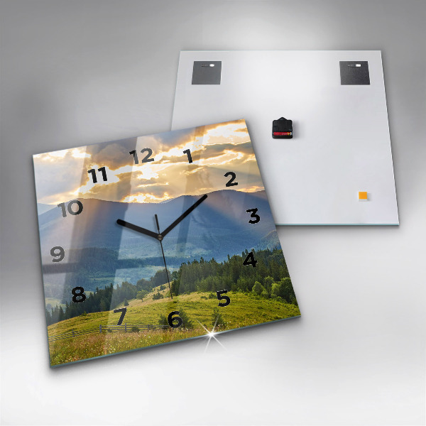 Orologio quadrato Paesaggio con foreste