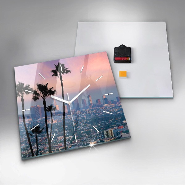 Orologio quadrato Tramonto a Los Angeles