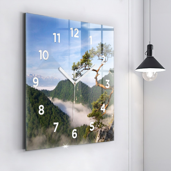 Orologio quadrato in vetro Picco Sokolica nei Monti Pieniny
