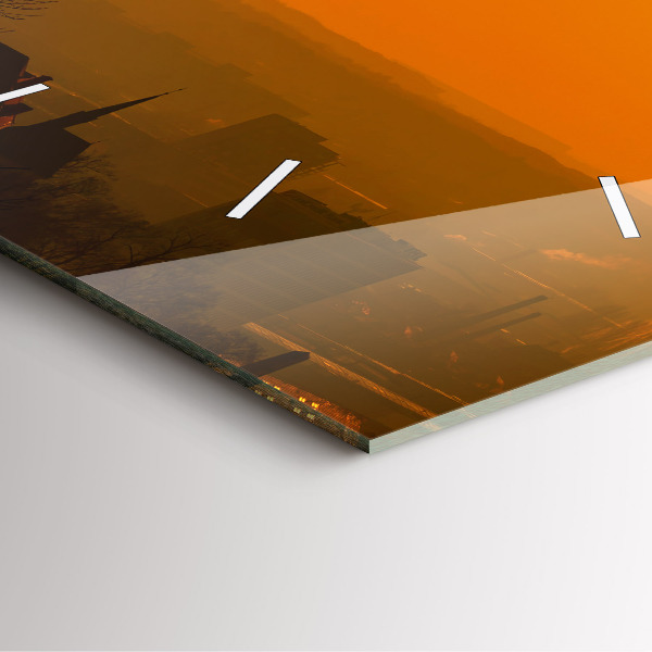 Orologio quadrato in vetro Vista della Cattedrale di Brno